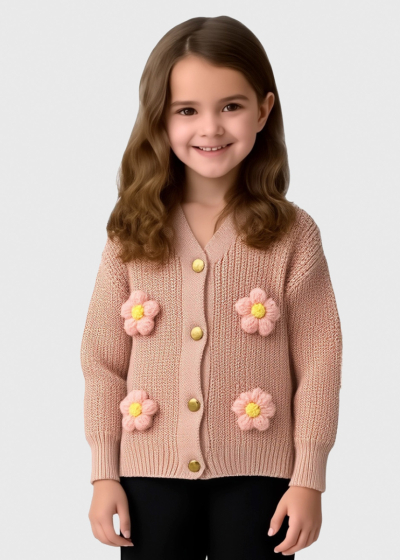Ested pink buttoned cardigan