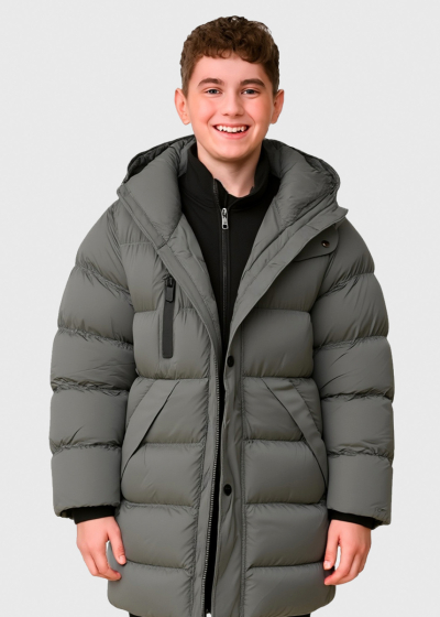 Emir grey jacket with hood