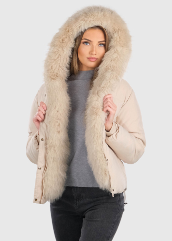 Ivanka bēša sieviešu īsa jaka