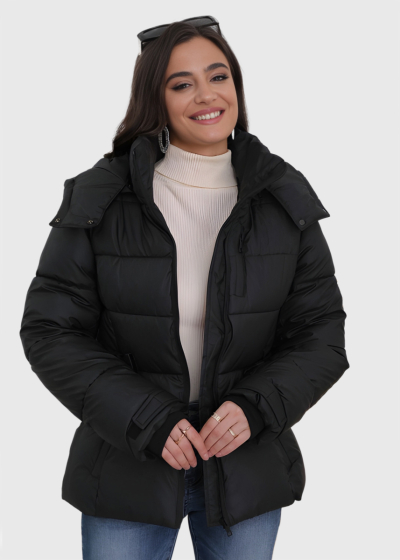 Dove melna īsa jaka ar jostu 