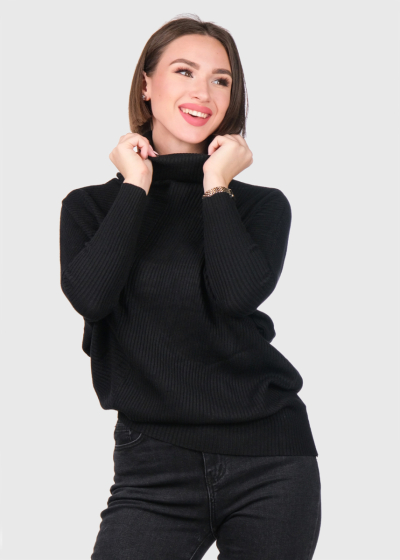 Dyna black high neck sweater