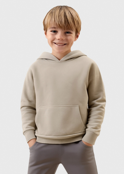 Chad beige hoodie with pockets