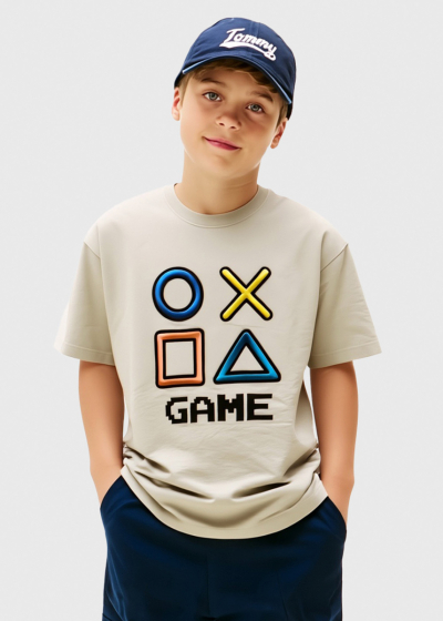 Aiken beige printed t-shirt