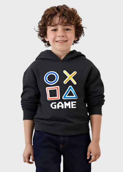 Adam black hoodie with print