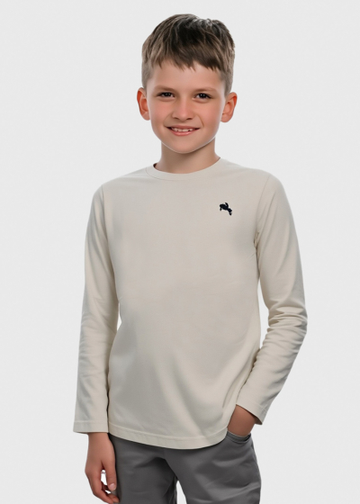 Aike бежевый джемпер с круглым вырезом