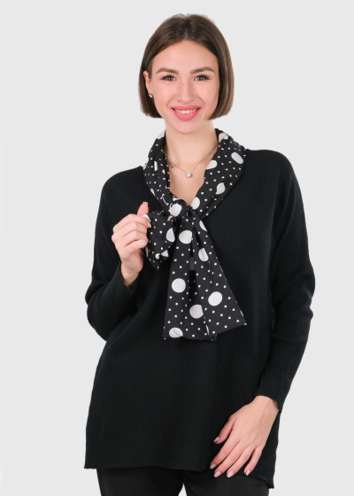 Amanda черный свитер с платком
