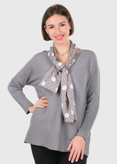 Amanda grey sweater with scarf