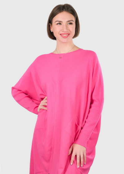 Amelia pink longline sweater