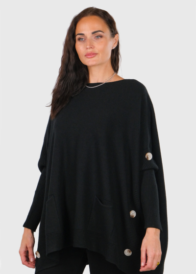 Arbella black oversized sweater
