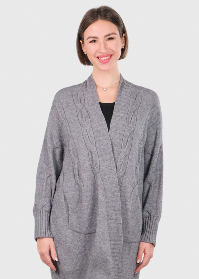 Audrie grey warm cardigan