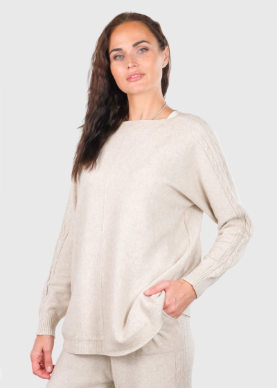 Caroline светло-бежевый теплый костюм