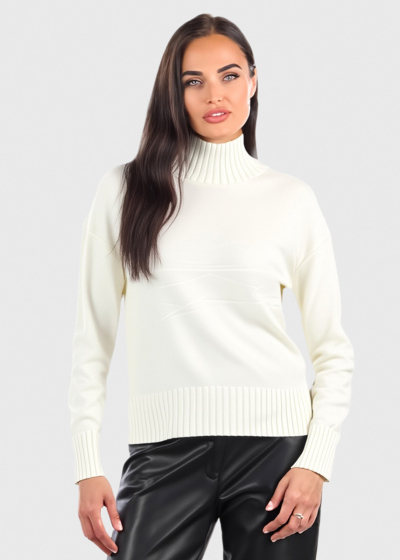 Arlanda white high neck sweater