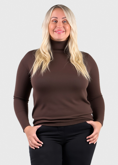 Eulalia brown women's turtleneck