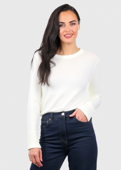 Arina white womens sweater
