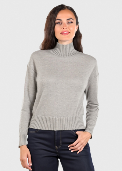 Arlanda beige high neck sweater