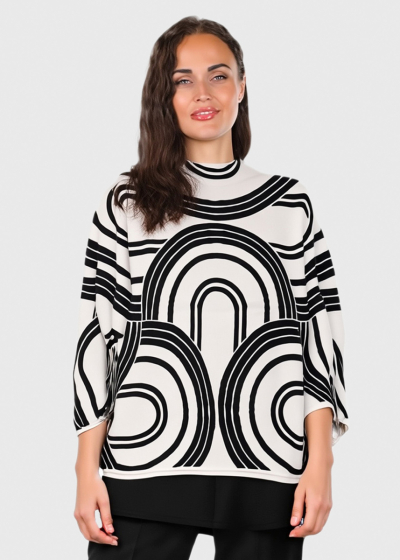 Annie beige sweater with pattern