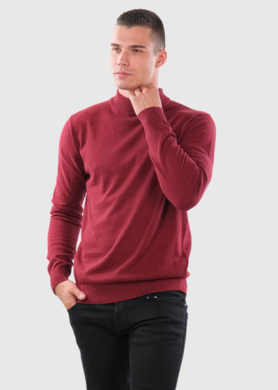 Eoghan bordo high neck turtleneck
