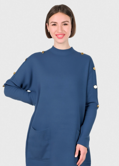 Cammie blue longline sweater
