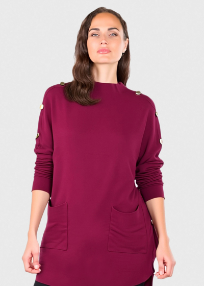 Cammie purple longline sweater