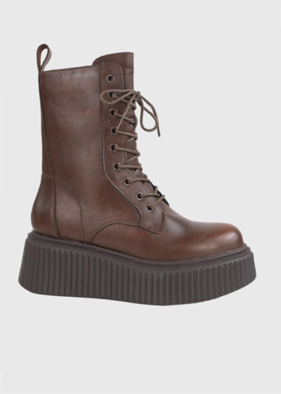 Cathy brown high-soled boots