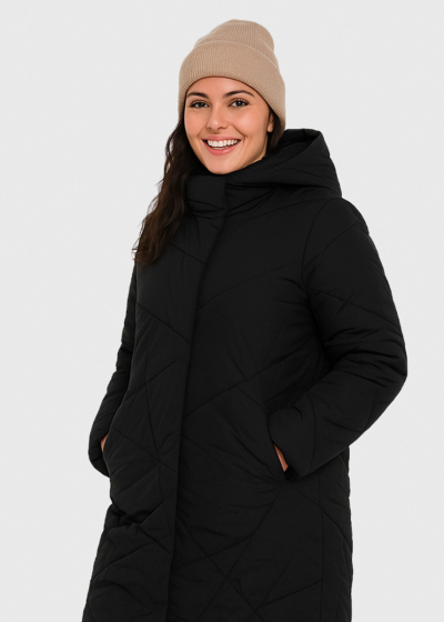 Dasha melna gara jaka ar šķēlumiem sānos