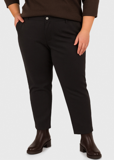 Jeta Plus Size dark grey women's warm lining pants