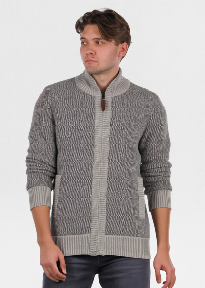 Aiden bēša jaka ar rāvējslēdzēju