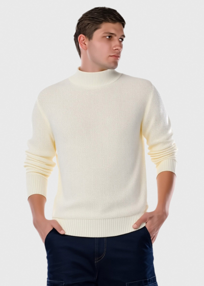 Autis light beige high neck sweater