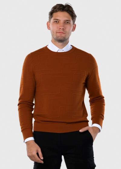 Azur orange men's sweater