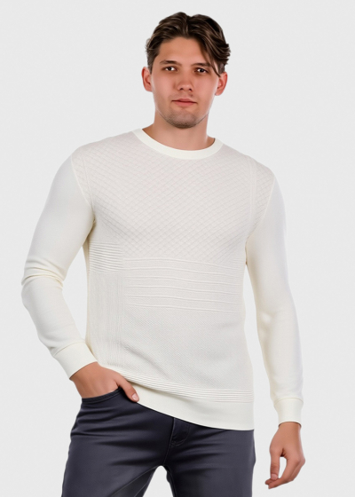 Akif light beige men's sweater