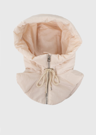 Virginia beige hooded scarf