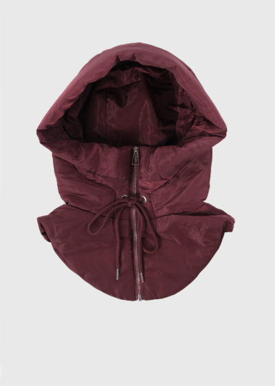 Virginia bordo hooded scarf
