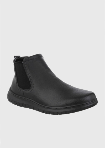 Tedric black side zip boots