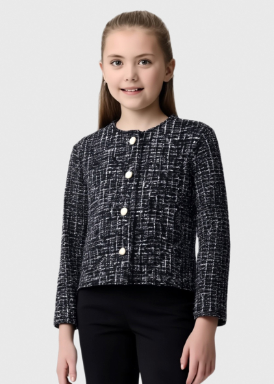Taylor black buttoned blazer