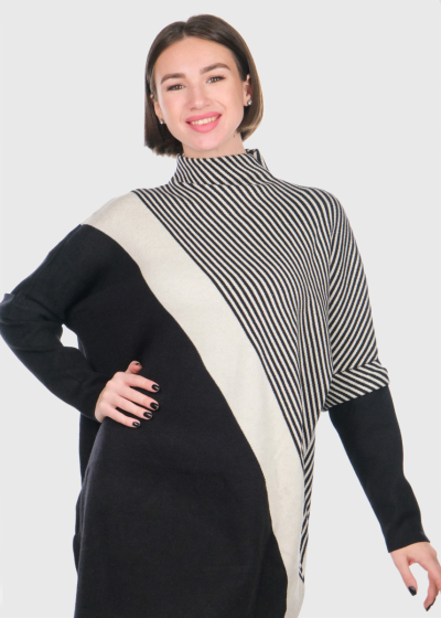 Rose платье-свитер с высоким воротом