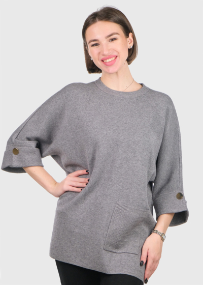 Pamela grey sweater with pocket