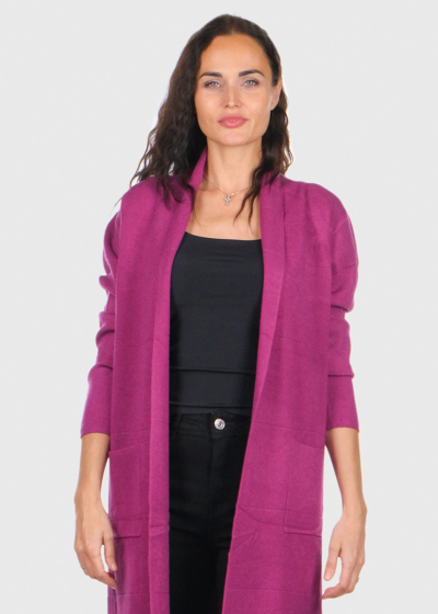 Ophelia purple cardigan with pockets