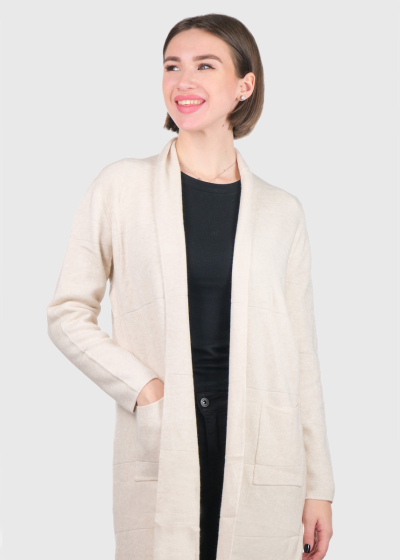 Ophelia beige cardigan with pockets