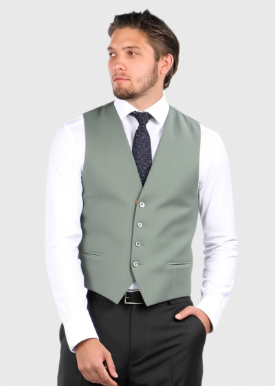 Almerino light green classic vest