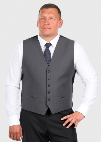 Terry dark grey classic vest
