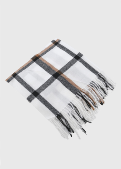 Colomba white checkered scarf 