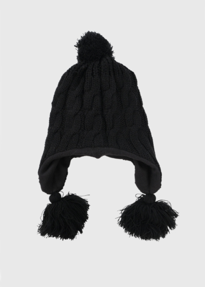 Stasis black knitted hat