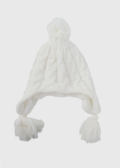 Stasis white knitted hat