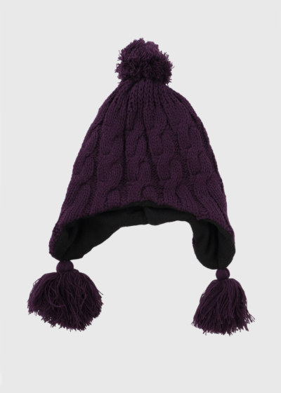 Stasis dark purple knitted hat