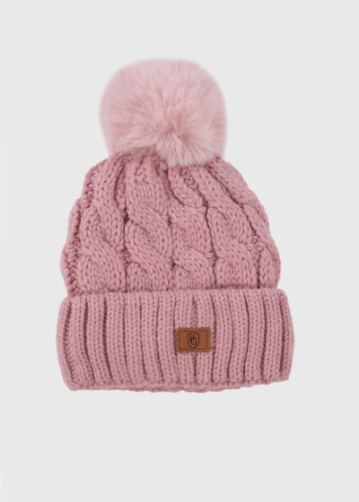 Stef pink pom pom hat