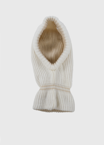 Nairi white knitted balaclava