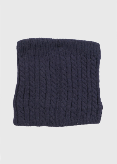 Madi dark blue knitted infinity scarf