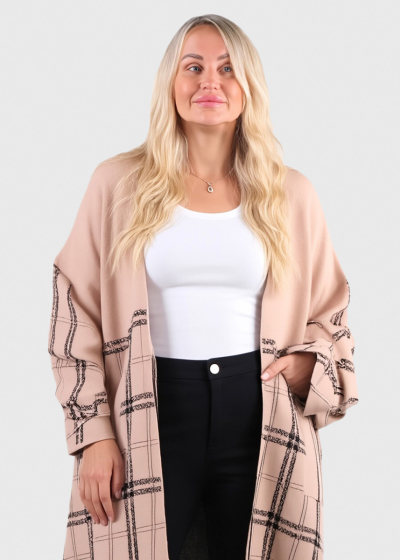Bella beige cardigan with pockets
