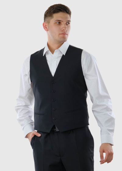 Anastasio black mens classic vest