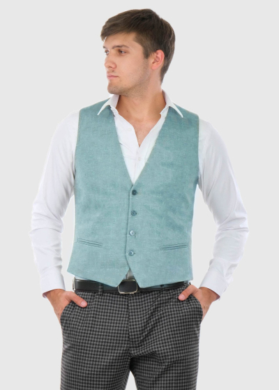 Porfirio green mens vest